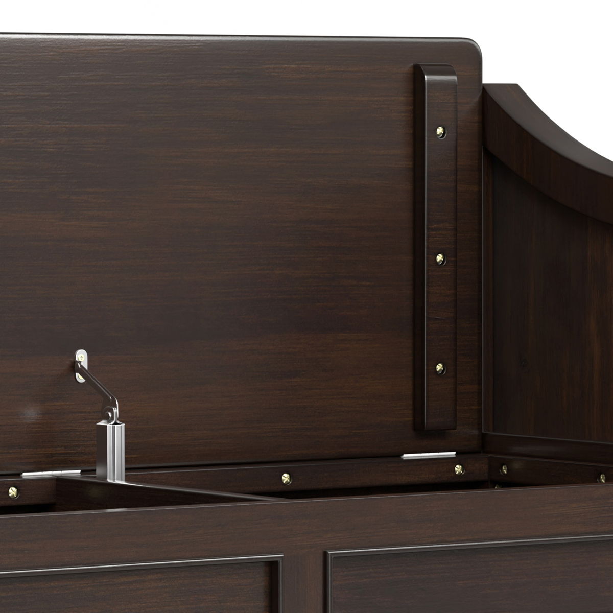 Connaught - Entryway Storage Bench with Shelf - Chestnut Brown