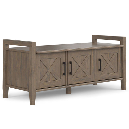 Ela - Entryway Storage Bench - Smoky Brown