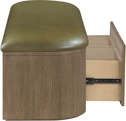 Velden - Upholstered Storage Bench With Stained Brown Base