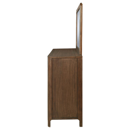 Maderia - 8-Drawer Dresser And Mirror - Walnut