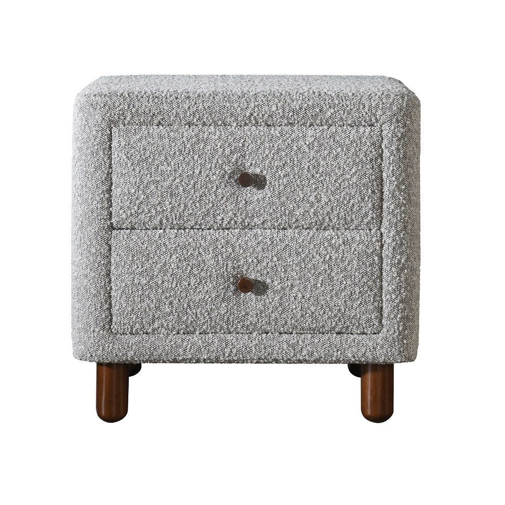 Cleo - Nightstand - Gray Boucle