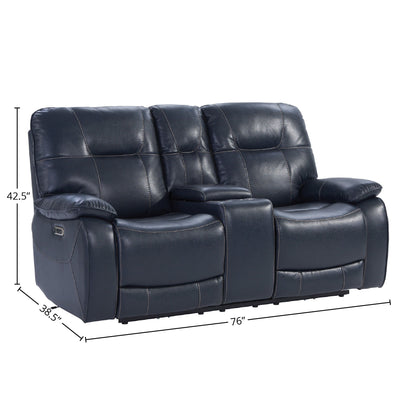 Axel - Power Console Loveseat - Admiral