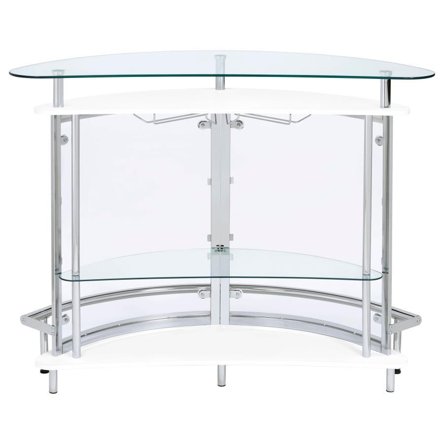 Amarillo - Freestanding Glass Top Home Bar Wine Cabinet