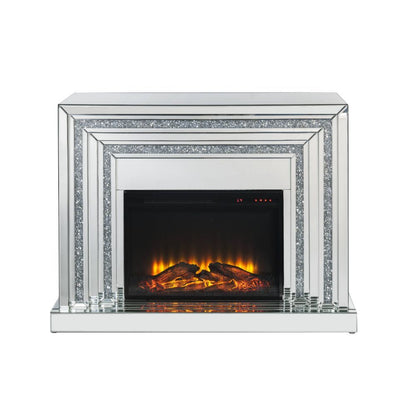 Noralie - Fireplace - Mirrored - Wood - 35"