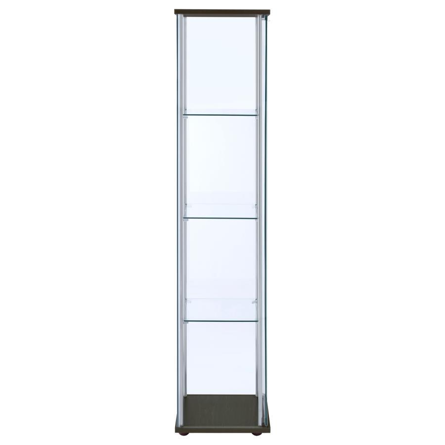 Bellatrix - 4-Shelf Clear Glass Curio Cabinet