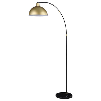 Gloria - Arched Dome Shade Metal Floor Lamp - Black