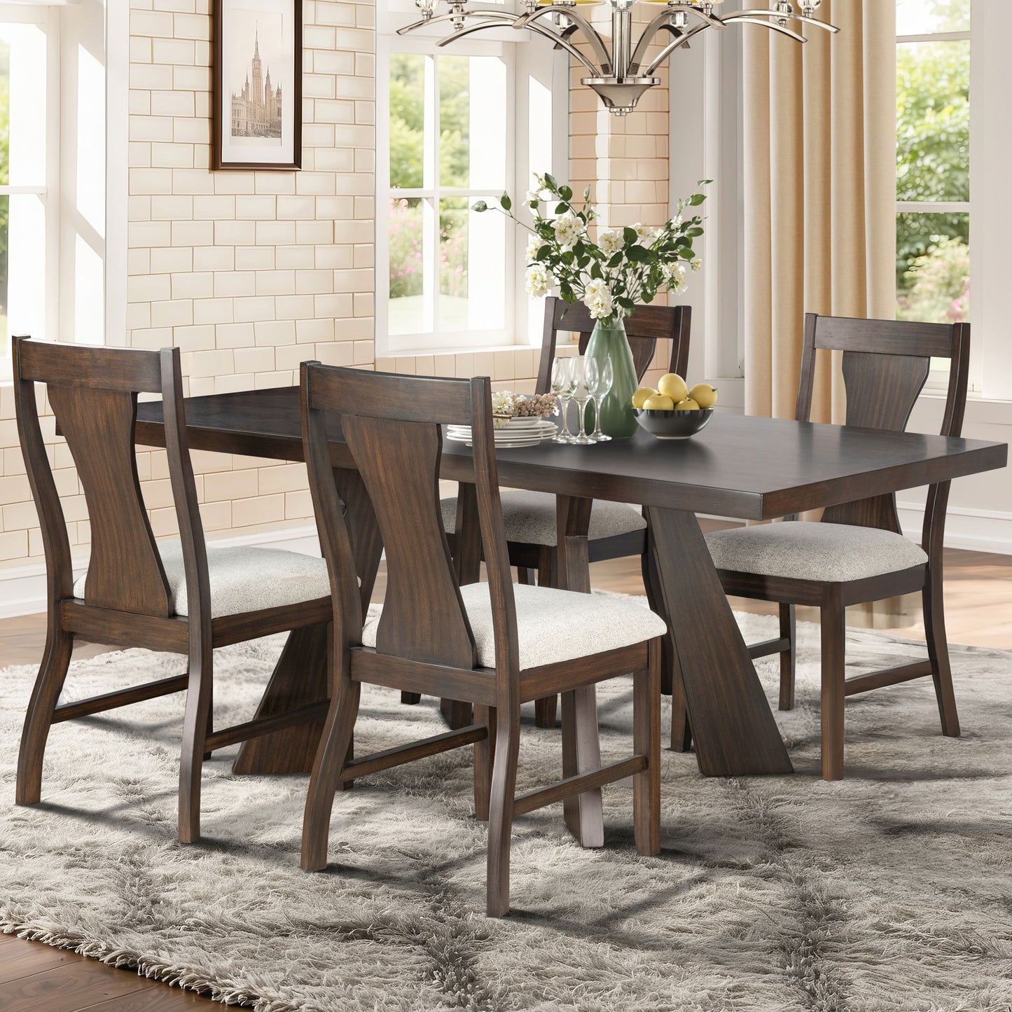 Chestnut Ridge - 5 Piece Dining Room Set