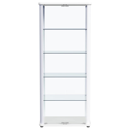 Aero - 5-Shelf Display Curio Cabinet With Led Lighting