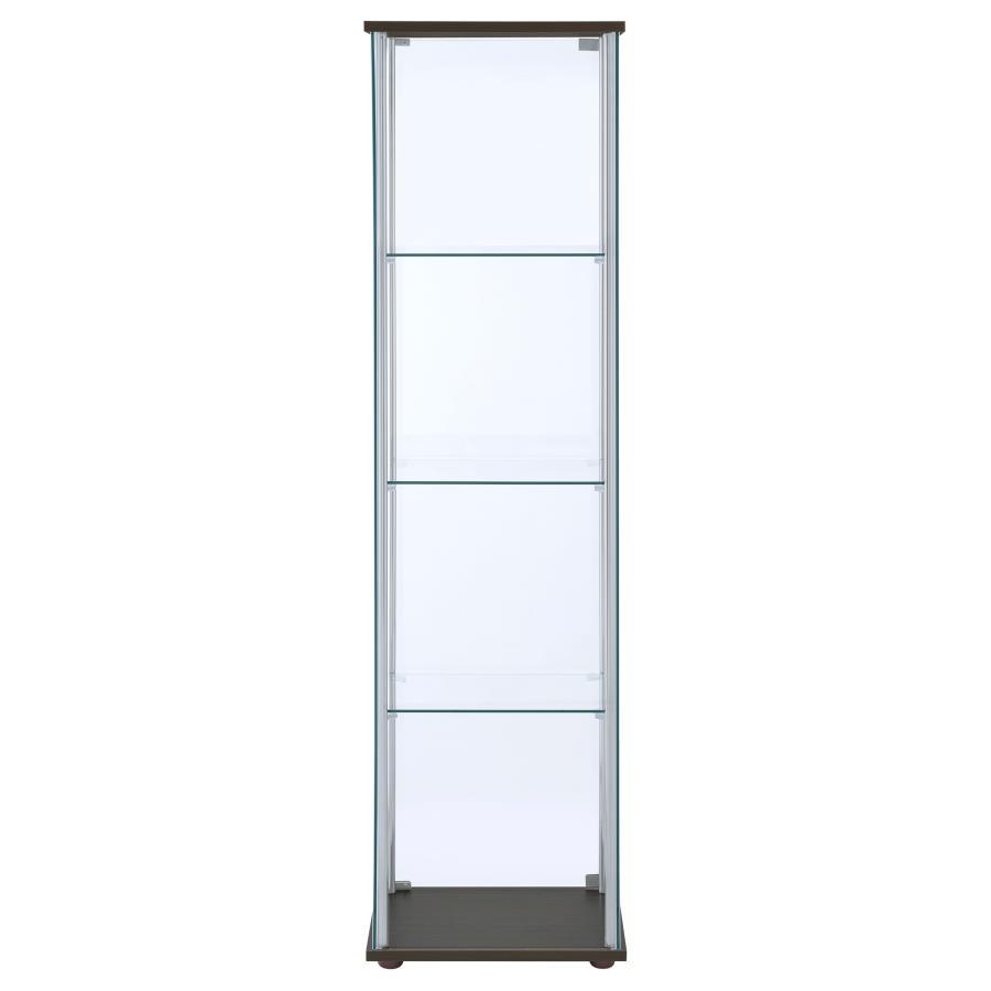 Bellatrix - 4-Shelf Clear Glass Curio Cabinet