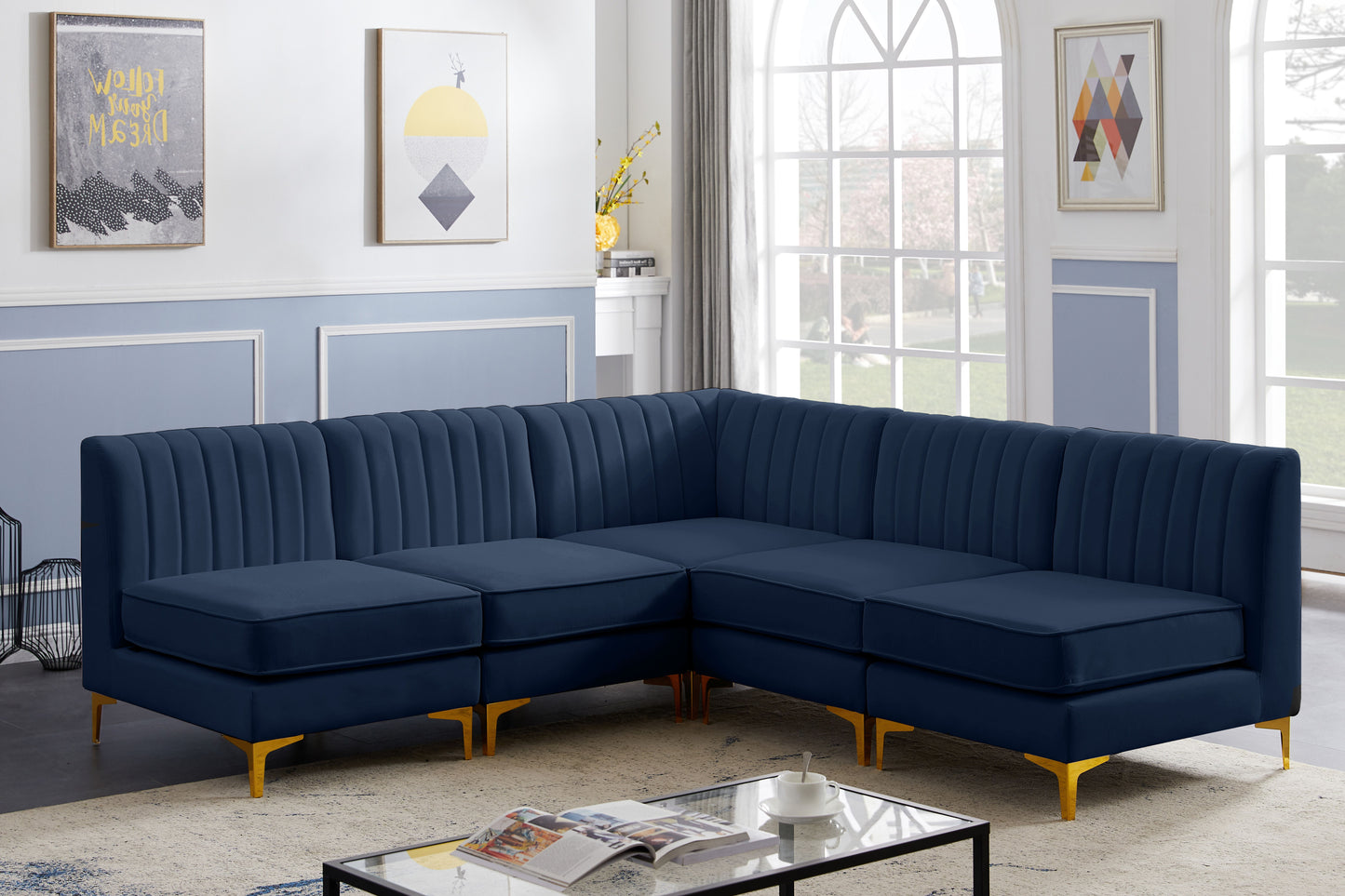 Alina - 5 Piece Armless Sectional