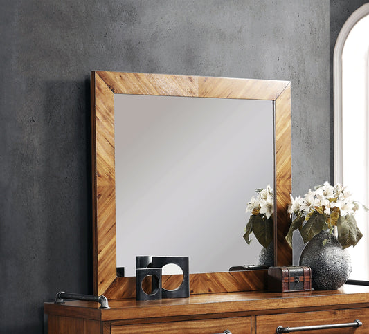 Bridgevine Home - Steampunk - Mirror - Chestnut Finish