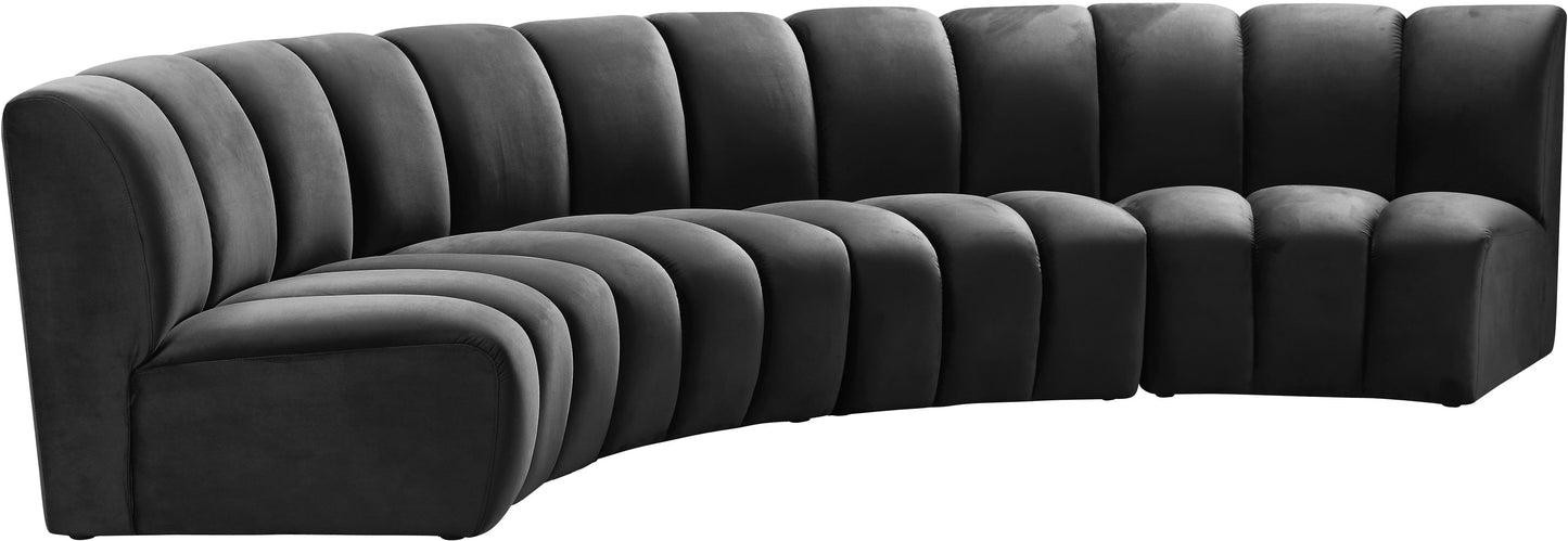 Infinity - 4 Piece Velvet Modular Sectional
