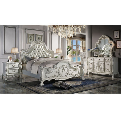 Dresden - Queen Upholstered Bed - Bone White Finish