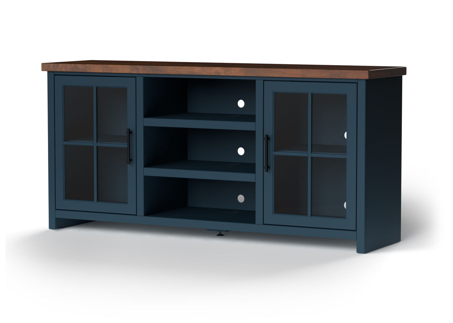 Nantucket - 67" TV Stand - Blue Denim / Whiskey