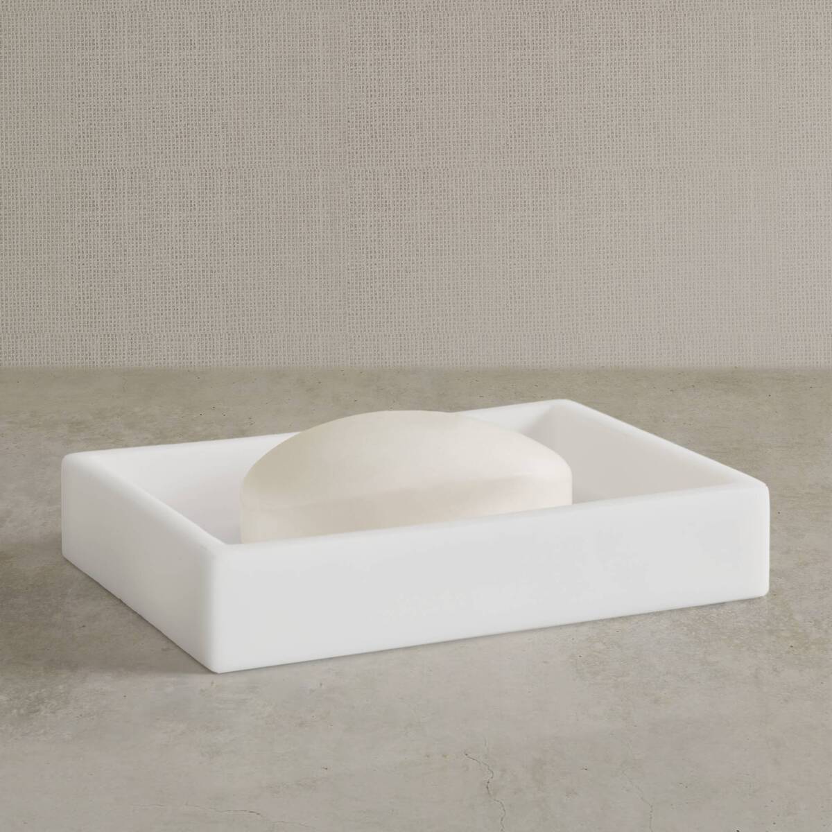 Clear Resin - Bath Accessories Set - Frosted White
