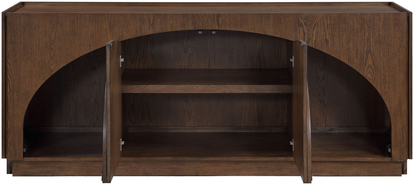 Everson - Oak Veneer And Solid Wood Sideboard/Buffet - Brown