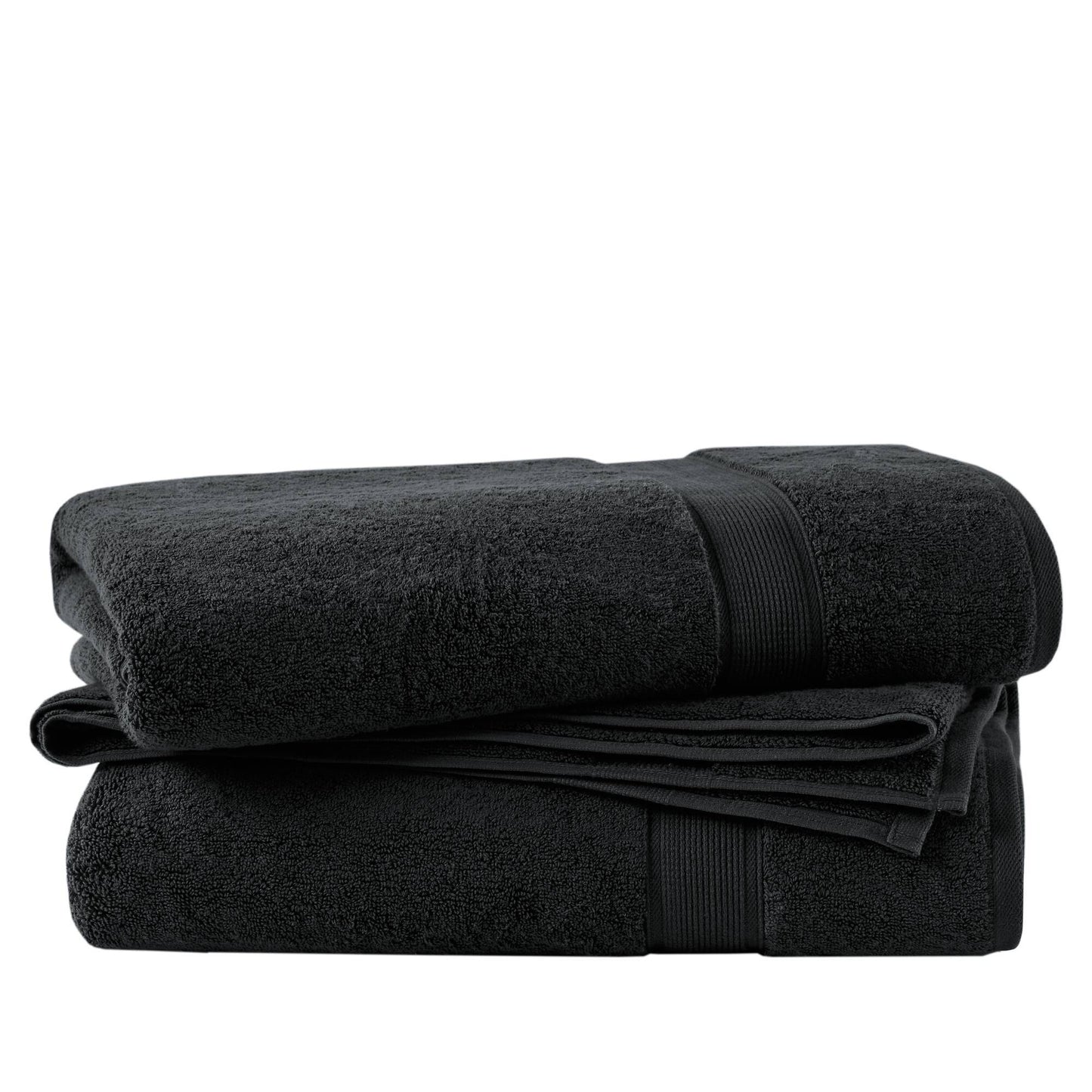 800GSM Ultra-Soft Absorbent Towel Set - Black
