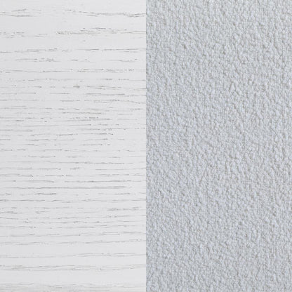 Marielle - Eastern King Headboard Panel Bed - Distressed White