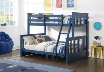 Harley II - Twin Over Full Bunk Bed - Navy Blue Finish