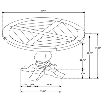 Florence - Round Pedestal Base Dining Table