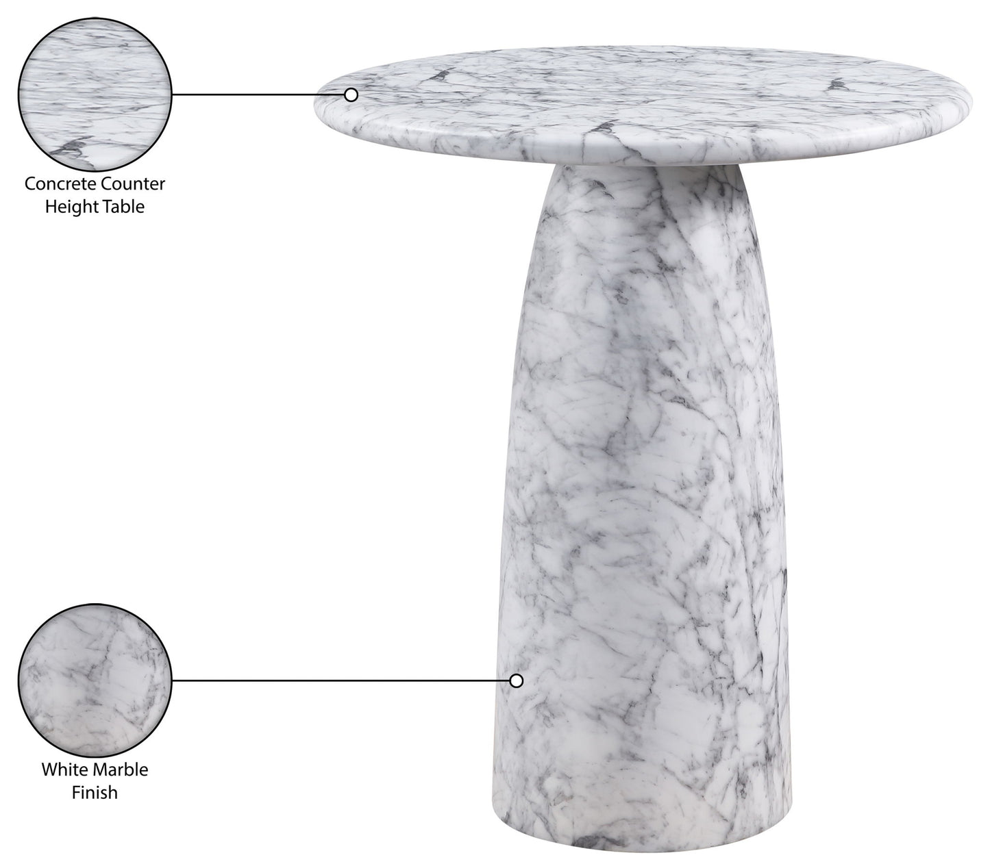 Cosenza - Concrete Indoor / Outdoor Counter Height Table