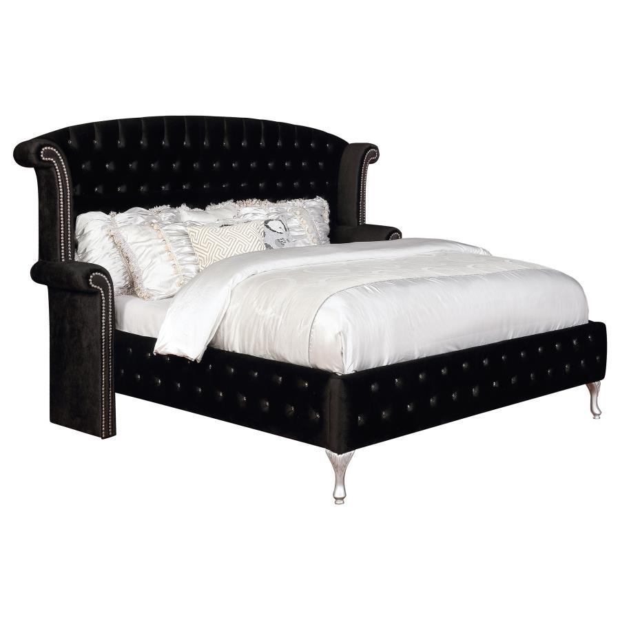 Deanna - Upholstered Wingback Bed