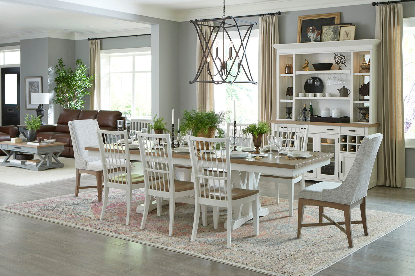 Americana Modern Dining - Spindle Back Dining Chair (Set of 2) - Cotton White