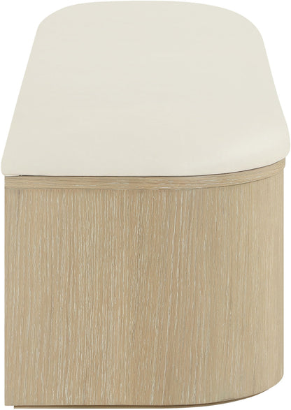 Velden - Upholstered Storage Bench With Stained Natural Base