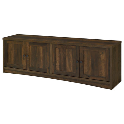 Laughlin - 4 Door Engineered Wood TV Stand - Dark Pine