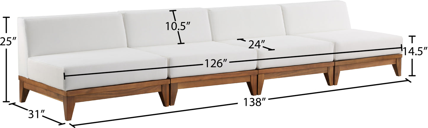 Rio - Modular Sofa 4 Seats - Off White - Fabric - Modern & Contemporary