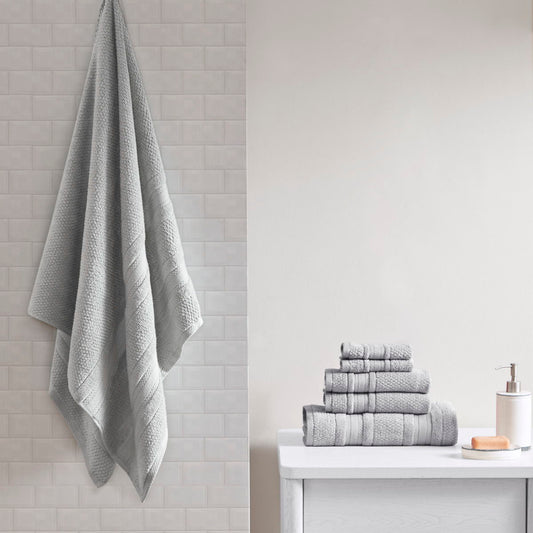 Adrien - 6 Piece Towel Set - Silver