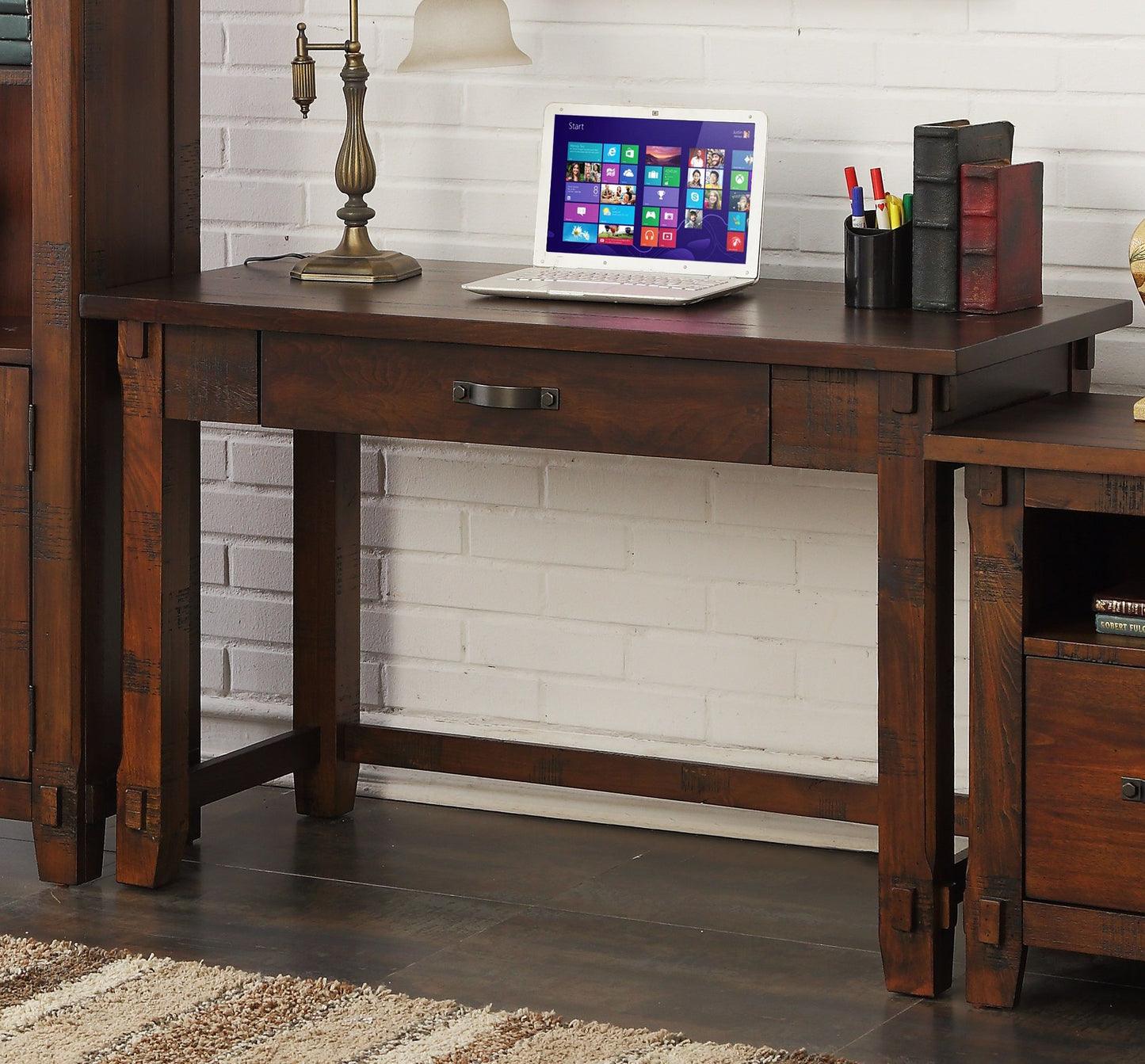 Bridgevine Home - Restoration - Writing Desk - Rustic Walnut Finish