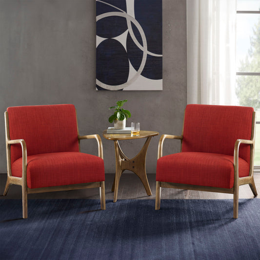 Novak - Mid-Century Modern Accent Armchair (Set of 2) - Spice