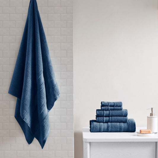 Adrien - 6 Piece Towel Set - Blue