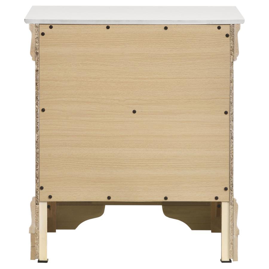 Louis Philippe - 2-Drawer Nightstand Bedside Table - White