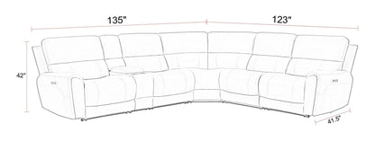 Hancock - Zero Gravity Power Reclining Sectional With Power Adjustable Headrests