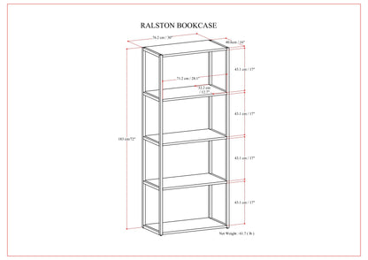 Ralston - Bookcase - Rustic Natural Aged Brown