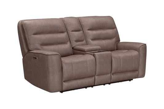 Lawson - Power Zero Gravity Tilt Console Loveseat P2 - Sydney Brunette