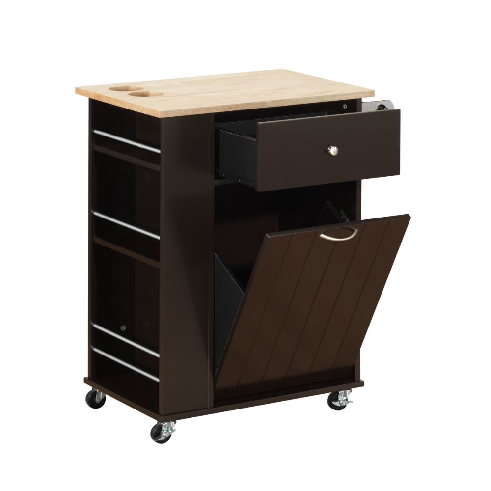 Zina - Kitchen Cart - Natural & Wenge