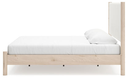 Cadmori - Upholstered Panel Bed