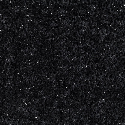 Lucifer - Sectional Sofa With 3 Pillows - Black Shimmer Chenille