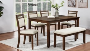 Avasa - Bench - Dark Brown / Beige
